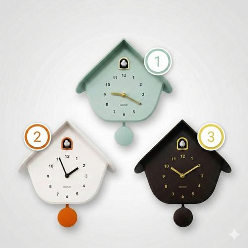 Walplus cuckoo wall - cuckoo, clock